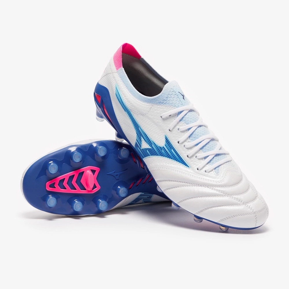 Men's White and Blue Athletic Shoes